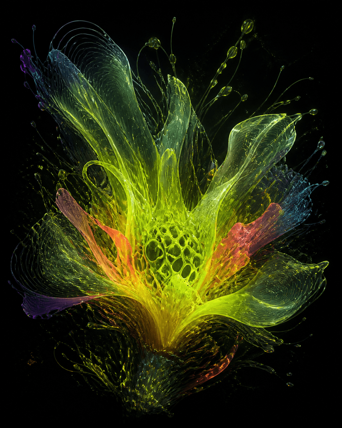 Abstract luminous artwork on the NotThor portfolio